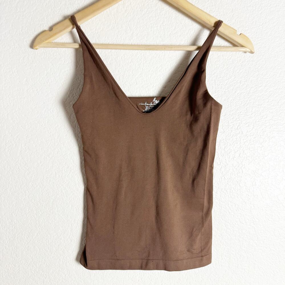 Free People Intimately Brown Seamless V-Neck Bralette Camisole Top Size S - Picture 2 of 6